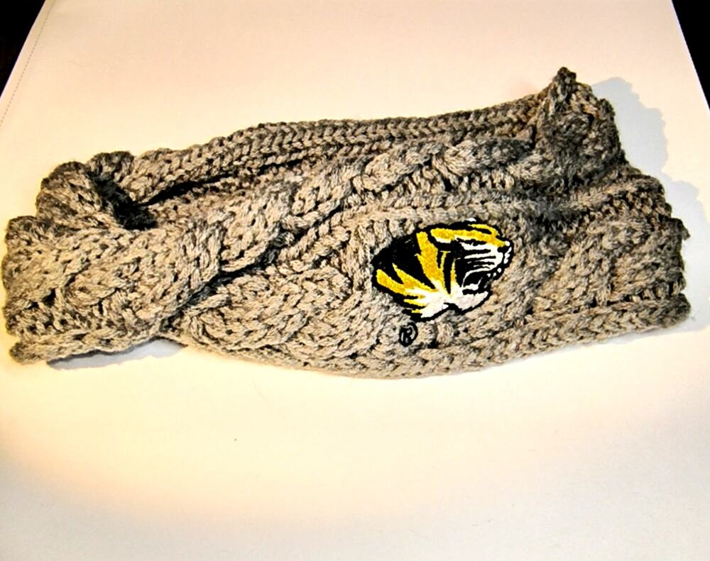 1774.  Mizzou Grey Knit Ear Warmer Headband